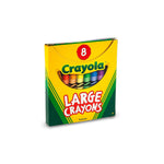 Crayola Large Crayons - Assorted (8 Count), Giant Crayons for Kids & Toddlers, Ages 2+