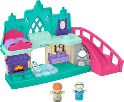 Fisher-Price Disney Frozen Arendelle Castle Playset with Lights & Sounds Little People, 2 Character Figures, Toddler Toys