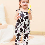 Toddler Baby Girls Romper Sleeveless Jumpsuit Summer Clothes Adjustable Tie-Up Strap with Pocket Headband 1-5T