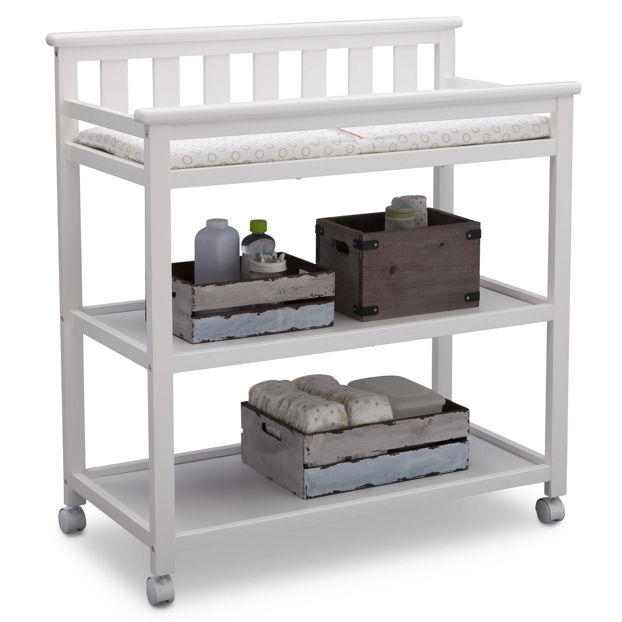 Delta Children Flat Top Changing Table with Wheels - Changing Tables ...
