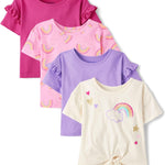 The Children's Place Baby Girls' and Toddler Short Sleeve Everyday Casual Knit Shirt