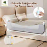 Tivellary 59’’ Reinforced Bed Rail for Toddlers – Extra Long Safety Guard with Thickened Material, Adjustable & Folding Bed Rails for Twin, Full, Queen, King Beds