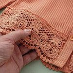 Baby Toddler Girls Cardigan Sweater Dress Cover Up Long Sleeve Knit Bolero Shrug Jacket Spring Embroidery Outwear Tops Orange