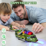 Bloolilies Helicopter Toy for Kids 3-5 6 7, Army Military Toy Helicopters with Lights and Music for Toddlers Birthday Gift, Bump and Go Airplane Toys for Boys Girls 3 4 5 6 7 Years Olds