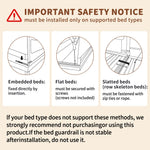 PurePapoose 3-Piece King Size Bed Rail for Toddlers - Height Adjustable Baby Bed Rail Guard with Headboard Rod,Safety Bed Rails for King Size Bed with Child Lock(78.74x78.74x74.8 Inch)