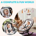 Infant Carseat Insert 2-in-1 Reversible Cushion Carseat Head Support for Newborn, Breathable Minky Baby Car Seat Cushion for Carseats, Stroller, Swing, Bouncer (White)