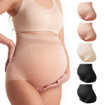 Momcozy Women's Maternity High Waist Underwear Pregnancy Soft Seamless Maternity Underwear Over Bump 5 Pack
