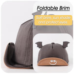 Peecabe Baby Baseball Cap Toddler Infant Boys Girls Sun Hat Breathable Cute Hats for Spring Summer 6M-3T (US, Age, 3 Months, 12 Months, Cartoon Dark Gary)