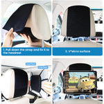 WONNIE Tablet Holder for Car, Upgraded iPad Holder for Car Mount Headrest, iPad Mount Back Seat for Kids with Anti-Slip Strap, Silicone Holding Net/Fits All 7-12.9'' Tablets