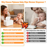 Plplaaoo Baby Wipe Warmer – Baby Wet Wipes Dispenser with Temperature Display, USB Powered Diaper Wipe Warmer for Newborn, Keeps Wipes Warm and Moist (White)