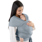 Comfy Cubs Baby Wrap Carrier - Soft & Secure Fit Cotton Blend Baby Carrier Newborn to Toddler - Hands-Free & Lightweight Infant Wrap - Adjustable, One Size Fits All Toddler Sling - Pacific Blue
