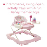 Disney Baby Walker with Wheels, Pink Baby Walkers and Activity Center for Infants