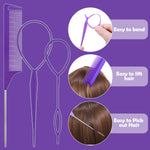 Hair Accessories for Girls - 360 Pieces Toddler Elastic Hair Ties, Hair Clips, and Hair Tail Tools in 31 Colors