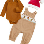 My First Valentines Baby Boy Outfit Lover Boy Long Sleeve Romper Pants Hat Newborn Infant Onesie Clothes Outfits