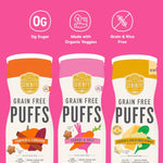 Serenity Kids 6+ Months Grain-Free Toddler & Baby Puffs - No Added Sugar - No Gluten or Rice - BPA & Allergen-Free, with Organic Cassava, Veggies & Herbs - Puffs Variety Pack - 6 Count