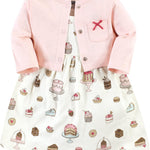 Hudson Baby Baby Girls' Cotton Dress and Cardigan Set