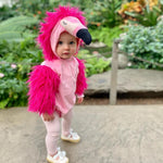 Madjtlqy Halloween Costumes Toddler Baby Boy Girl Flamingo Animal Hooded Sleeveless Romper Jumpsuit Legging Duck Outfits