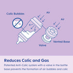 MAM Easy Start Anti-Colic Baby Bottles, Extra Slow Flow, Breastfeeding-Like Silicone Nipple Bottle, Reduces Colic, Gas, & Reflux, Easy-to-Clean, BPA-Free, Vented Baby Bottles for Newborns, 0-3 Months