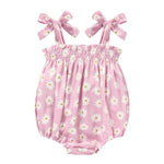 ZOELNIC Baby Girl Summer Clothes Newborn Girl Outfits Cute Strap Baby Girl Romper Jumpsuit Bodysuit Purple Daisy 9-12 Months