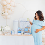 Ubbi Diaper Changing Value Gift Set, Includes White Diaper Pail, Absorbing Gels, Travel Changing Mat, Pail Waste Bags, On-the-Go Waste Sacks & Bag Dispenser, & Baby Wipes, Baby Registry Gift