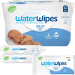 WaterWipes Original Baby Wipes, 99.9% Water-Based Wipes, Unscented & Hypoallergenic for Sensitive Skin, 240 Count (4 Packs), Packaging May Vary