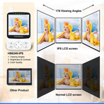 HelloBaby No WiFi Baby Monitor with Voice-Activated Night Vision,4" IPS Camera and Audio, 2-Way Talk and PTZ, 26H Battery and 1000ft Range, Portable for Nursery and Travel