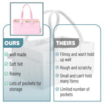 Mr. Pen- Baby Diaper Caddy Organizer, Pink with Star Pattern, Portable Car Caddy for Changing Table and Nursery