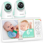 Baby Monitor with Camera and Audio,6" IPS Screen Baby Camera Monitor with 30H Battery,1000ft Range,Night Vision,Baby Monitor No WiFi,2-Way Talk & 150 Languages Support(Ideal for Home & Travel)