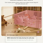 Momcozy Smart WiFi Baby Monitor, APP Control Baby Monitor with Camera & Audio, Danger Zone Alert, Motion & Cry Detection, 1080P Night Vision, 2-Way Talk, Photo & Video Recording (Compatible With BM04)