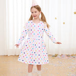 PATPAT 3-Pack Toddler Dresses – Long Sleeve Cat Print Set for Preschool Girls’ Everyday Look, 4-5T, Purple Cat