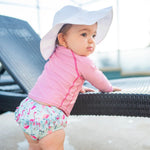 Green Sprouts Baby Long Sleeve Rashguard | All-Day UPF 50+ Sun Protection—Wet or Dry, Light Pink, 3T