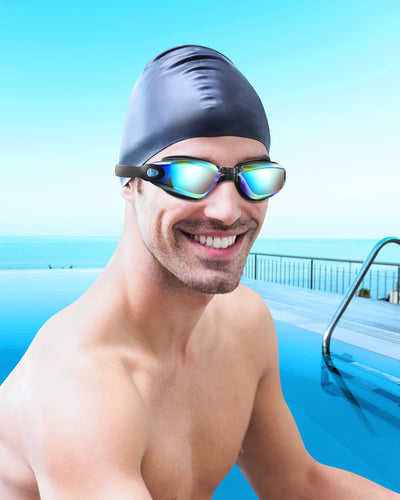 Aegend Swim Goggles, 2 Pack Swimming Goggles No Leaking Adult Men Women, Aqua & Double Aqua