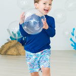 RUGGEDBUTTS Boys UPF50+ Sun Protection Novelty Swim Trunks - Seaside Surfer, 2T