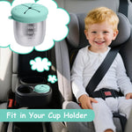 Snack Cups for Toddlers Spill Proof, Stainless Steel Snack Containers for Kids, Reusable Toddler Snack Containers with Lid & Handle, Baby Snack Cups, Dishwasher Safe 2 Pack