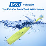 Kids Electric Toothbrushes Toddlers Rechargeable, 6 Heads, Ages 2-12, Blue