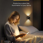 L LOHAS LED Night Light Plug in, Modern Night Lights Plug into Wall, Dusk to Dawn Sensor, Soft White 3000K, 0-100LM Adjustable Brightness, Dimmable Night Lights for Hallway Bedroom Stairway, 2 Pack