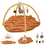 50x43 in Large Baby Play Mat, Thickened Baby Play Gym & Activity Mat – Enhance Motor Skills with Many Detachable Toys! Infant Gift for Sensory Development & Tummy Time Fun! Pinecone Shaped