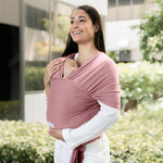 Comfy Cubs Baby Wrap Carrier - Soft & Secure Fit Cotton Blend Baby Carrier Newborn to Toddler - Hands-Free & Lightweight Infant Wrap - Adjustable, One Size Fits All Toddler Sling - Mauve