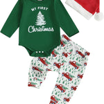 My First Valentines Baby Boy Outfit Lover Boy Long Sleeve Romper Pants Hat Newborn Infant Onesie Clothes Outfits