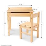 Melissa & Doug Wooden Lift-Top Desk & Chair - Honey