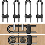 Cabinet Locks for Babies,Child Proof Cabinet Locks,4 Pack U-Shaped Baby Proofing Cabinets,Child Locks for Cabinets and Drawers,Child Safety Cabinet Locks with Adjustable(White)