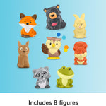 Fisher-Price Little People Toddler Toy Forest Friends Carry Case Playset with Animal Figures for Pretend Play Kids Ages 1+ Years