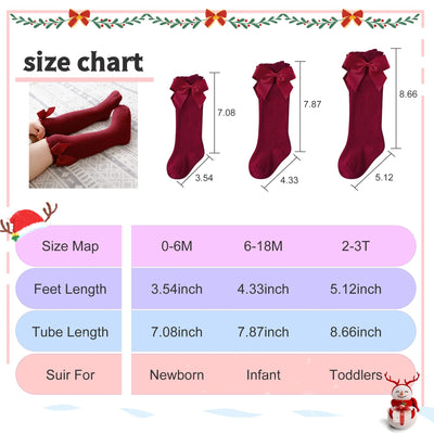 American Trends Baby Girls Knee High Socks Tube Cute Stockings Long Unisex Infants Toddler Sock Tights Baby 06pcs M(3-12 Months)