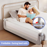 Baby Bed Rails Guard for Toddlers - Toddler Bed Rail for Queen Full King Twin Crib Bunk Size Bed Adjustable Heights & Foldable Bedrail Extra Tall Child Safety Side Railing Guards for Kids(78.7")
