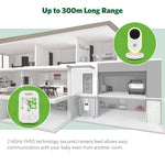 LeapFrog LF2423 Baby Monitor, 2.8” Screen Video Monitor with Camera, 2-Way Audio, 1000ft Range, Night Vision, Soothing Lullabies, Temperature Sensor, Secure Transmission No WiFi