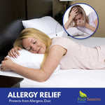 Full Size Mattress Protector Bedbug Waterproof Zippered Cover Hypoallergenic Premium Quality Encasement White