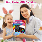 ZMLM Scratch Paper Art-Crafts Gift: 2 Pack Rainbow Notebooks Supplies Toys Easter Basket Stuffers for 3 4 5 6 7 8 9 10 Years Old Girls and Boys Kids Birthday Party Games (Pink)