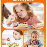Blvtoios 8-Piece Toddler Utensils Set, Food Grade Stainless Steel Kids Silverware Set Including Forks and Spoons, Child-Sized, Dishwasher Safe
