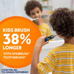 Spinbrush Monster Jam Grave Digger Battery Powered Electric Toothbrush for Children Ages 3+ with AA Battery, Soft Head Bristles
