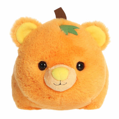 Aurora® Spooky Spudsters™ Patty Pumpkin Bear™ Stuffed Animal - Round Shape Makes for Comforting Cuddles - Perfect for Halloween Decorations and Gifts - Orange 11 Inches